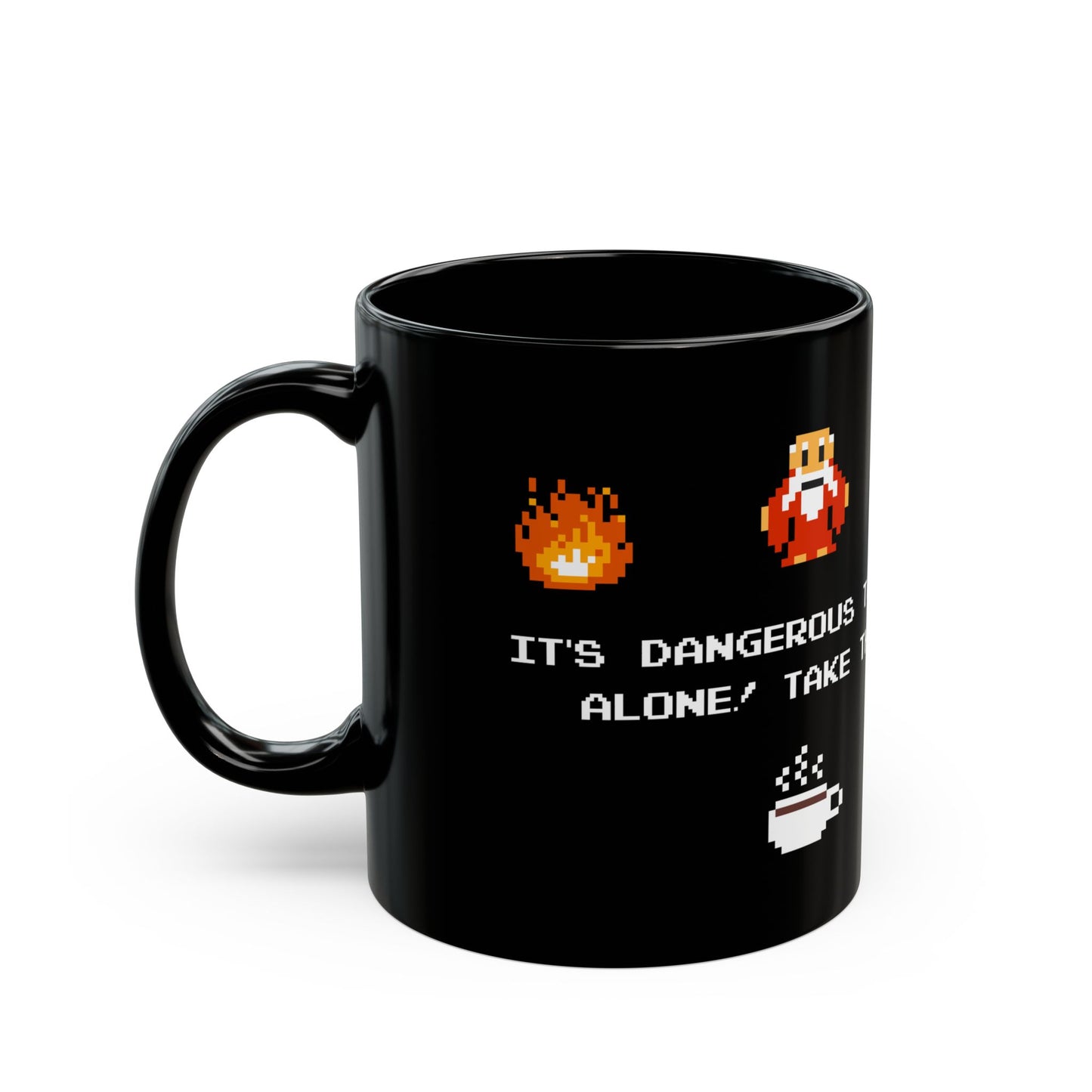 Dangerous to Go Without Coffee - Retro Gamer black mug - 11oz