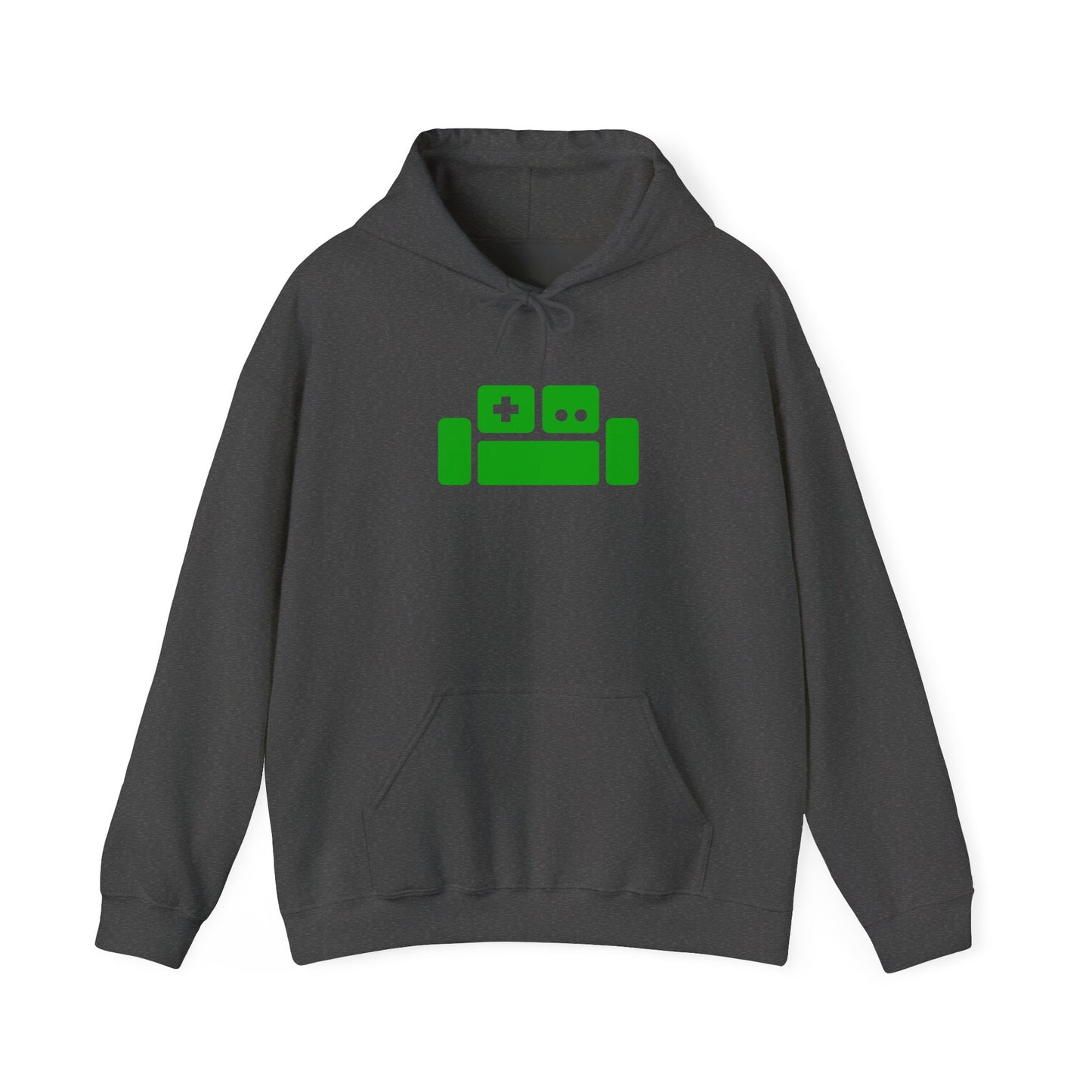 Basement Logo Adult Unisex Hoodie (green couch)