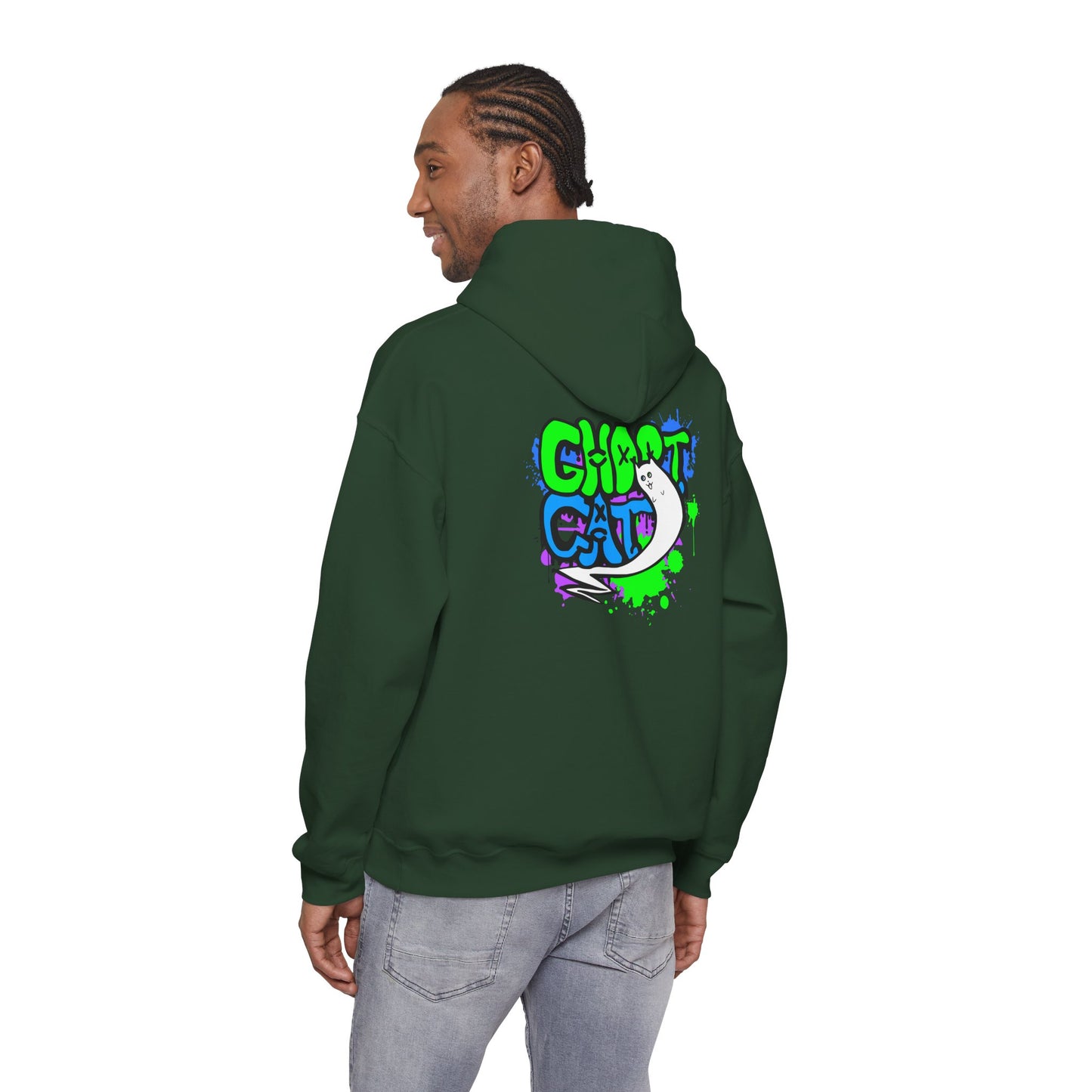 GhostCat Graffiti Adult Unisex Hoodie