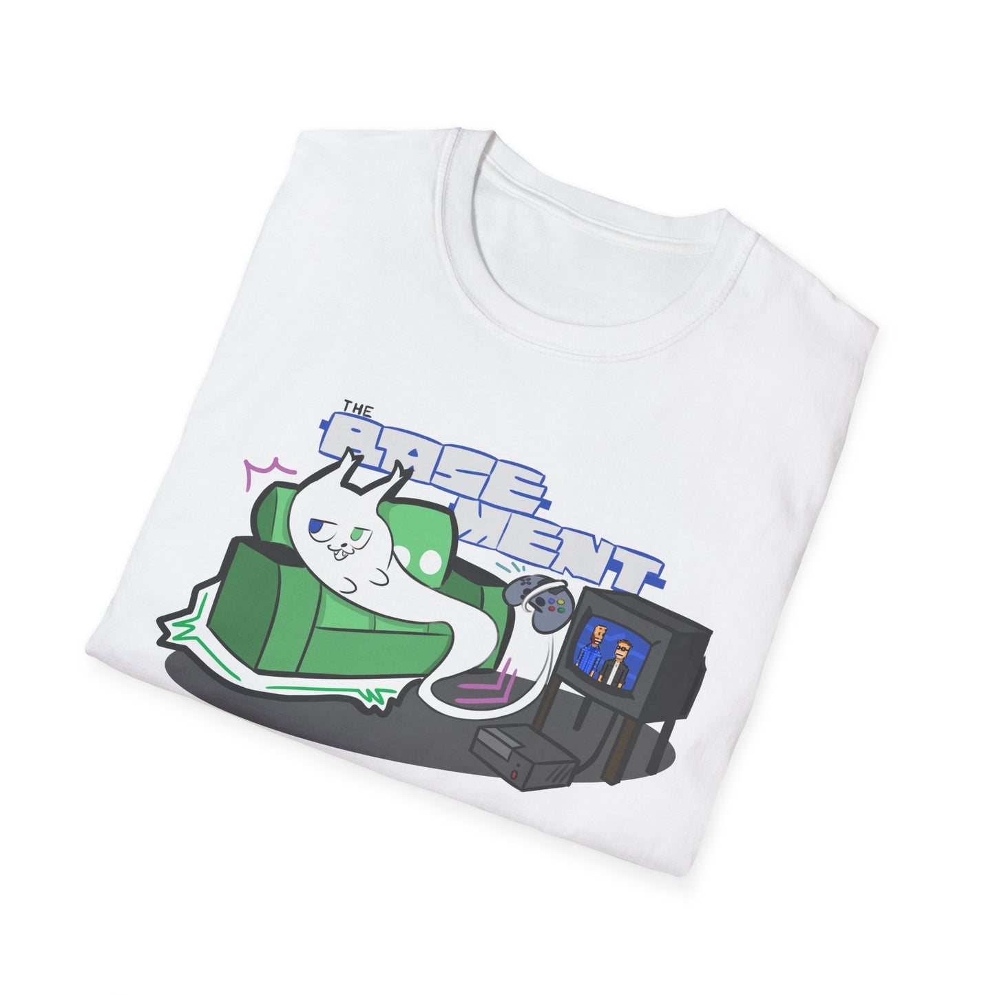 Ghost Cat on The Couch - T-Shirt Design Contest Winner! (Adult T Shirt)