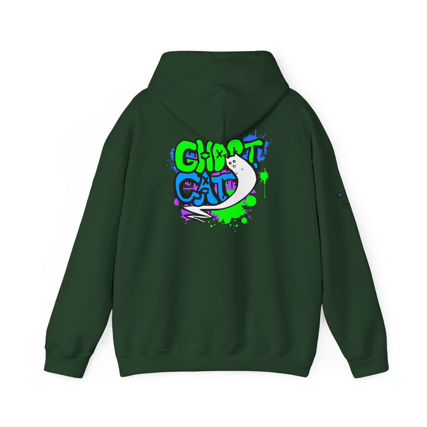 GhostCat Graffiti Adult Unisex Hoodie