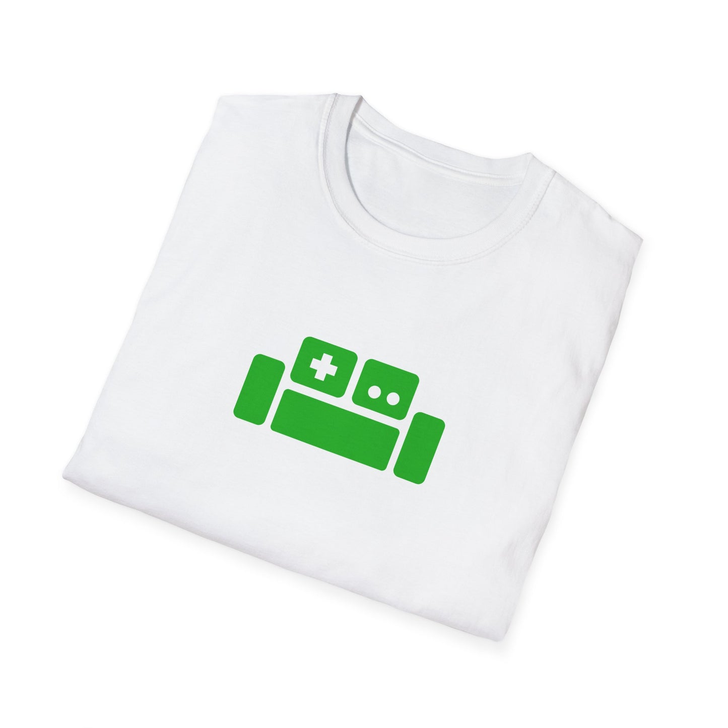 Basement Logo T-Shirt (green couch) (Unisex Adult)