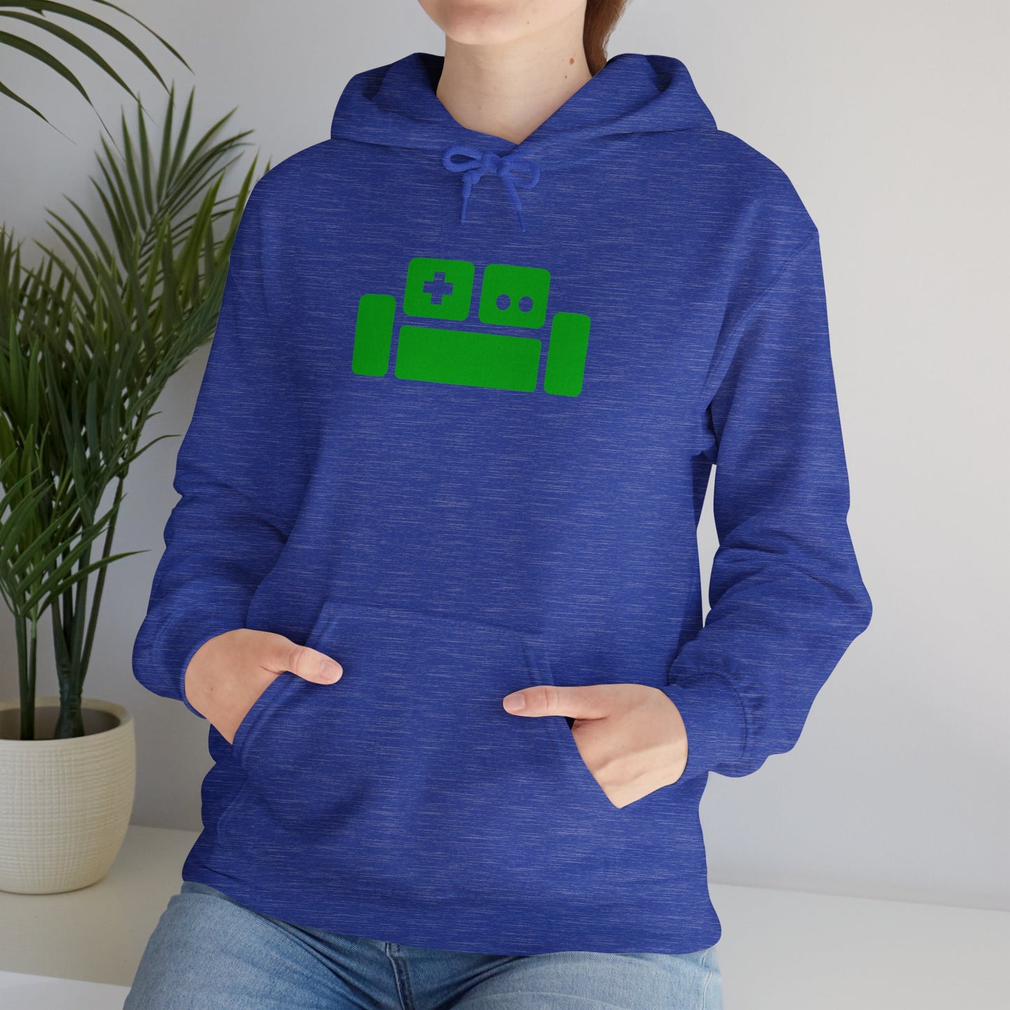 Basement Logo Adult Unisex Hoodie (green couch)