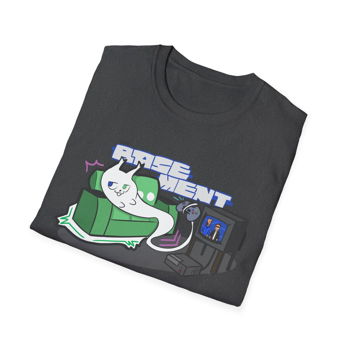 Ghost Cat on The Couch - T-Shirt Design Contest Winner! (Adult T Shirt)