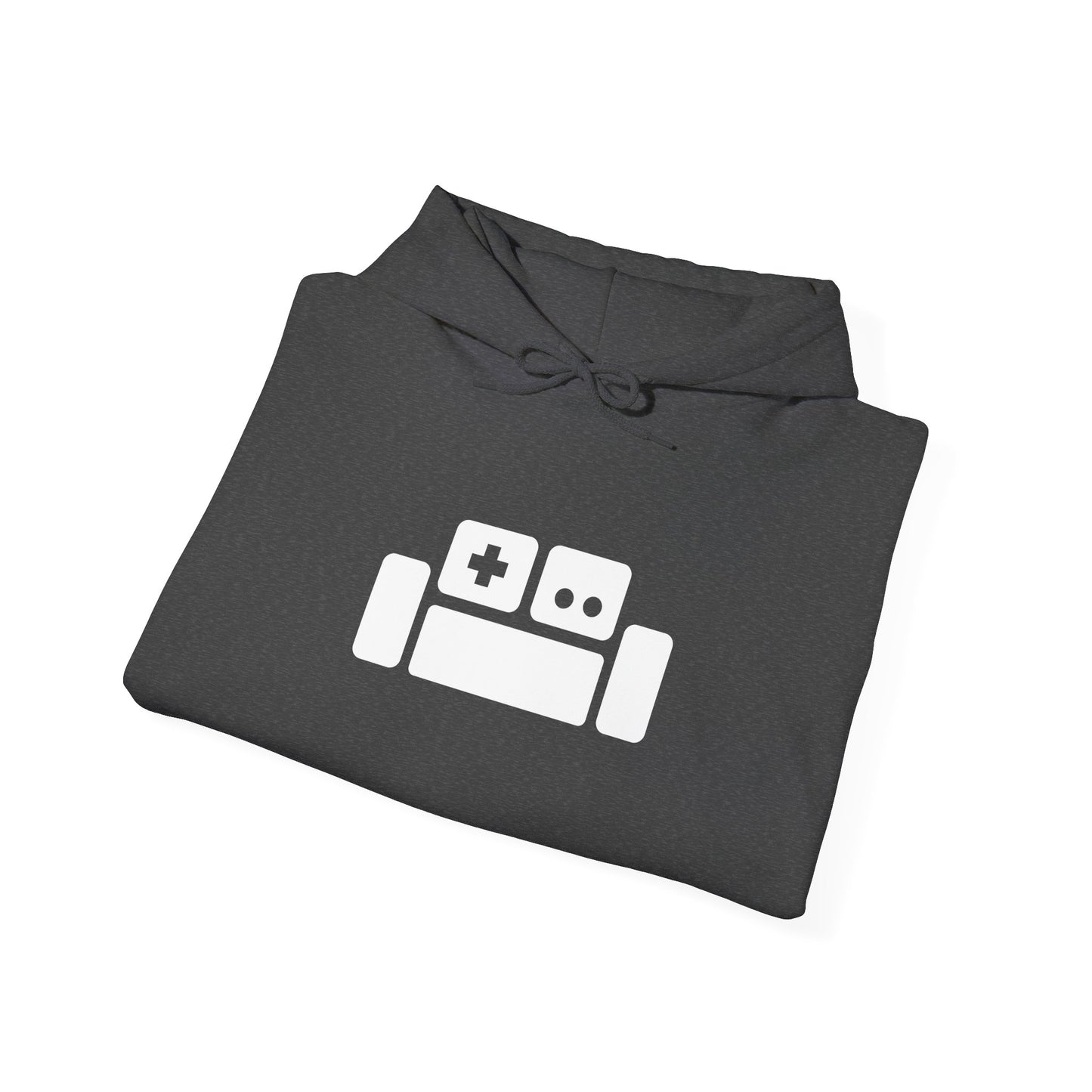 Basement Logo Adult Unisex Hoodie (white couch)