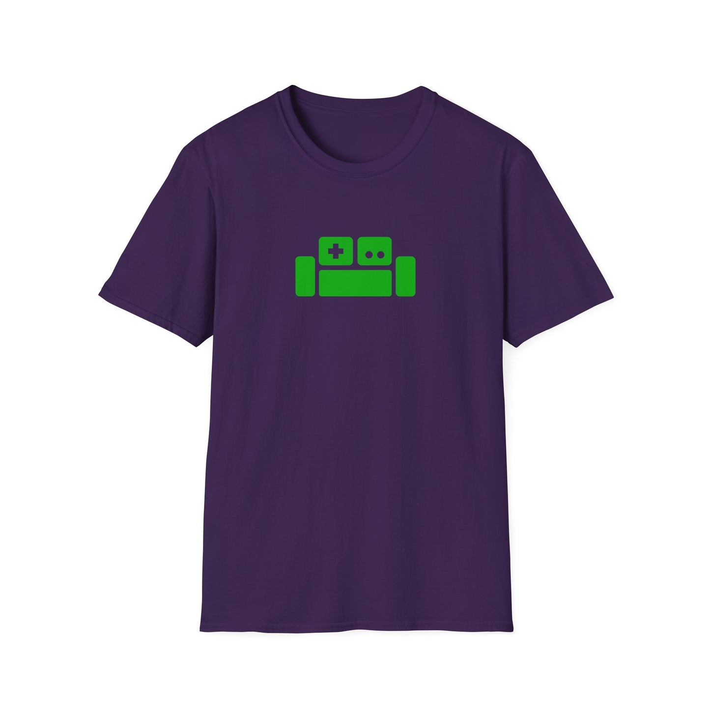 Basement Logo T-Shirt (green couch) (Unisex Adult)