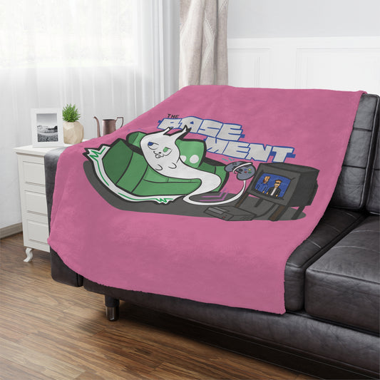 Minky Basement Blanket (Pink) - Soft and Fluffy