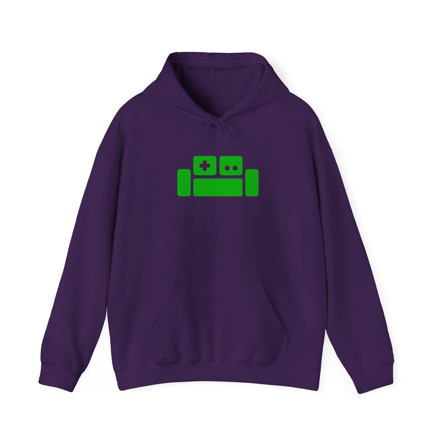 Basement Logo Adult Unisex Hoodie (green couch)