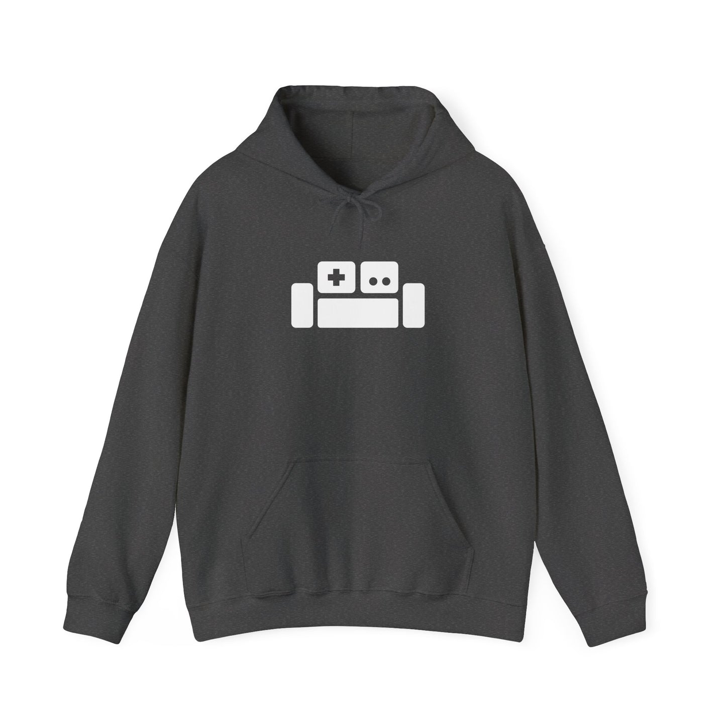 Basement Logo Adult Unisex Hoodie (white couch)