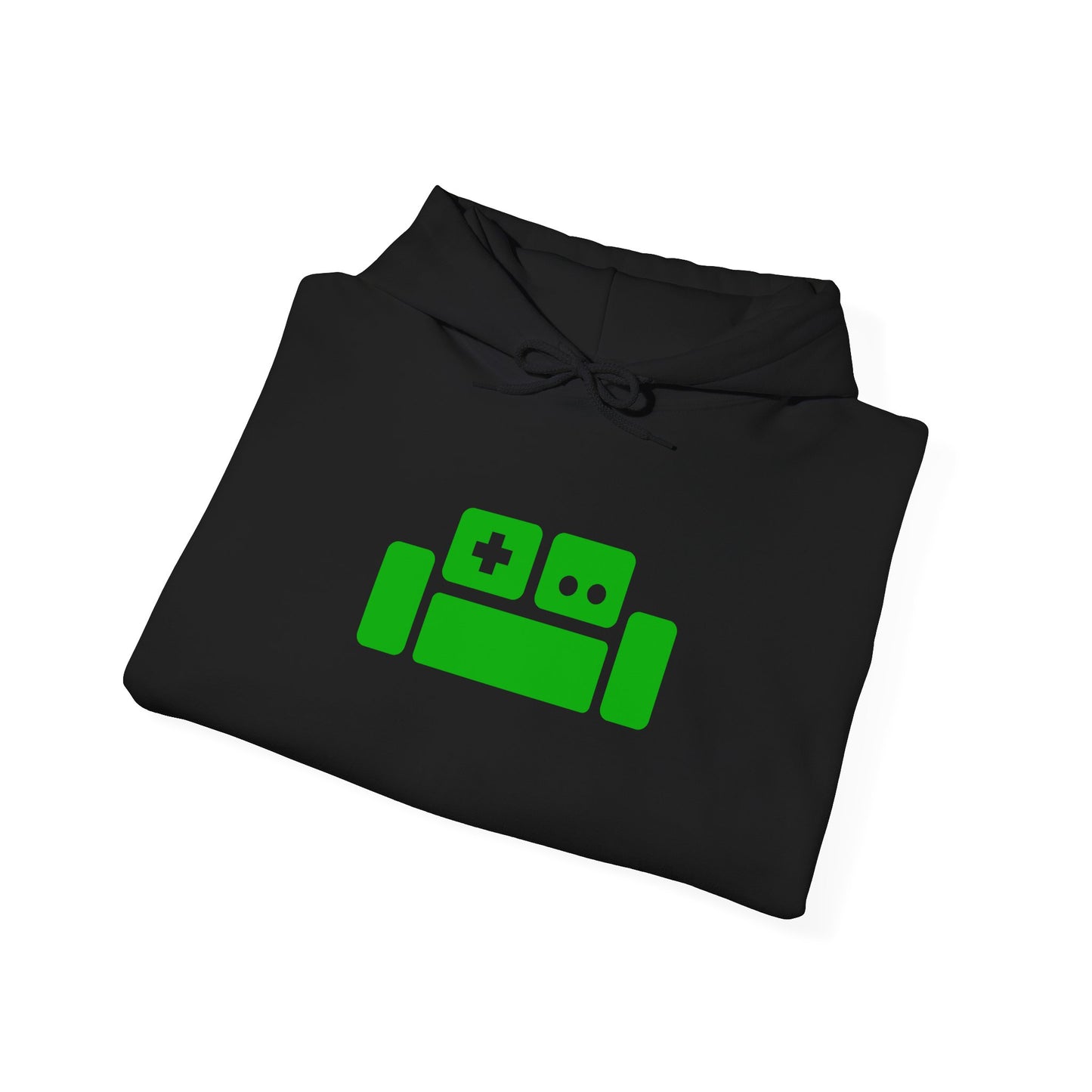 Basement Logo Adult Unisex Hoodie (green couch)