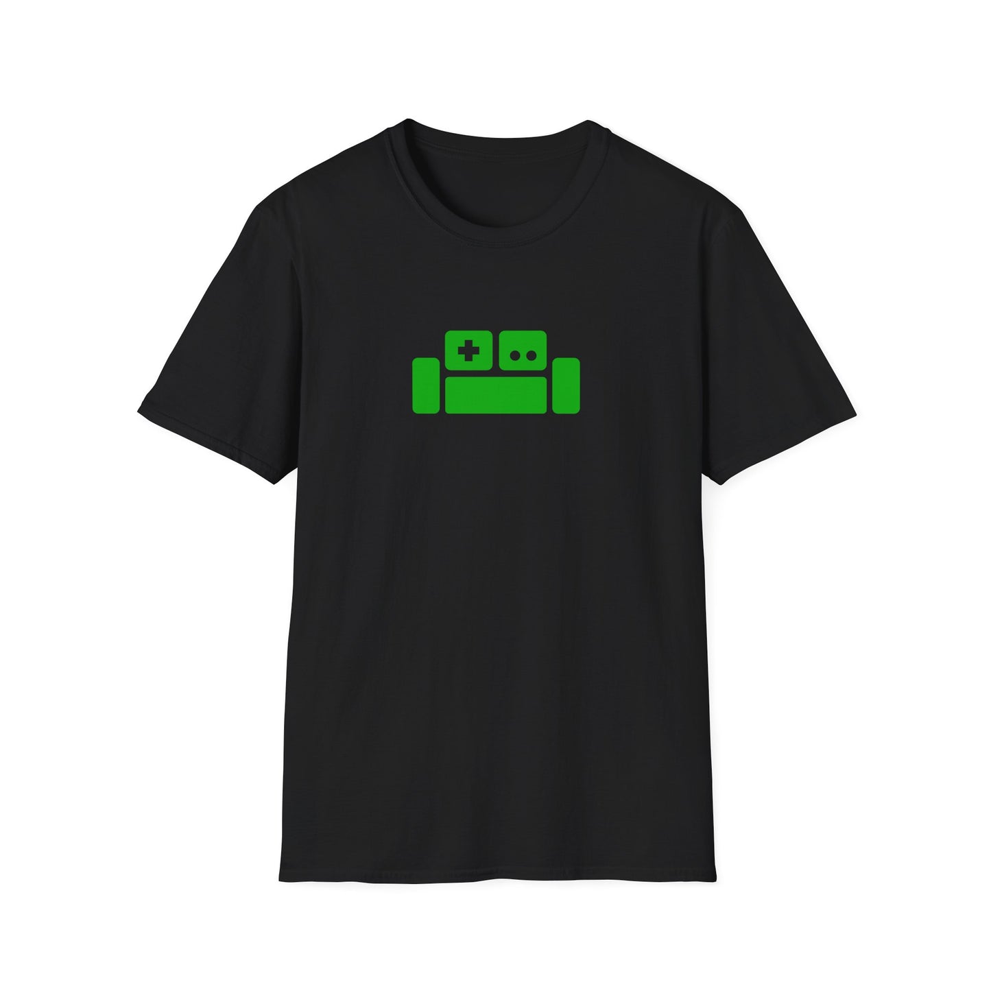 Basement Logo T-Shirt (green couch) (Unisex Adult)